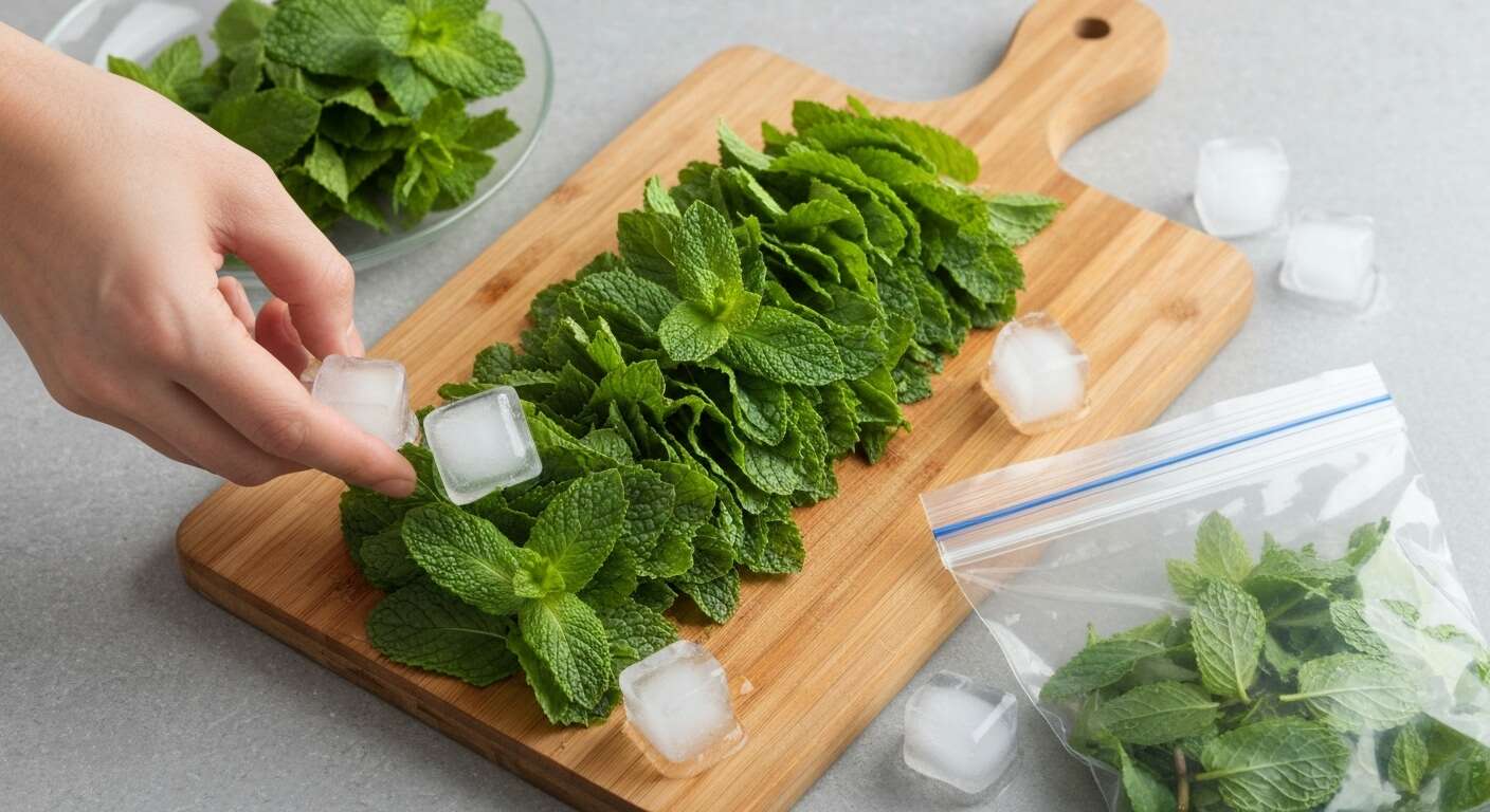 Comment congeler des feuilles de menthe : astuces simples et rapides