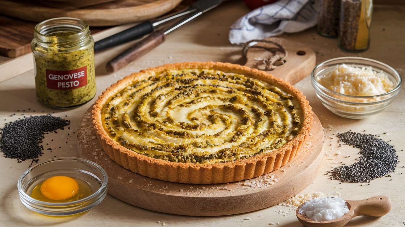 « J&rsquo;ai fait cette tarte soleil au pesto et au parmesan pour un apéro, elle a disparu en 5 minutes »