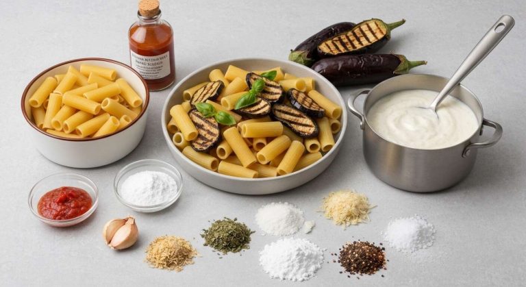 30 minutes pour ce plat de pâtes à la sicilienne, avec aubergines et ricotta