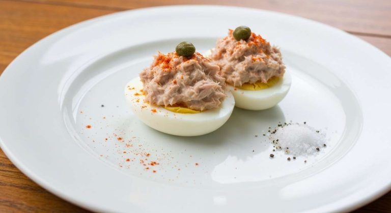 Cette version des œufs mimosa avec du thon est une entrée fraîche et rapide qui change de l'ordinaire