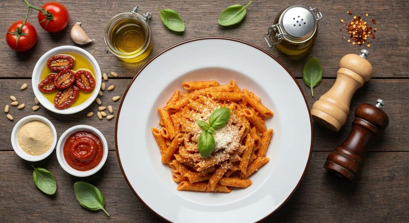 Le secret d'un bon pesto rosso, c'est d'utiliser des tomates séchées de bonne qualité