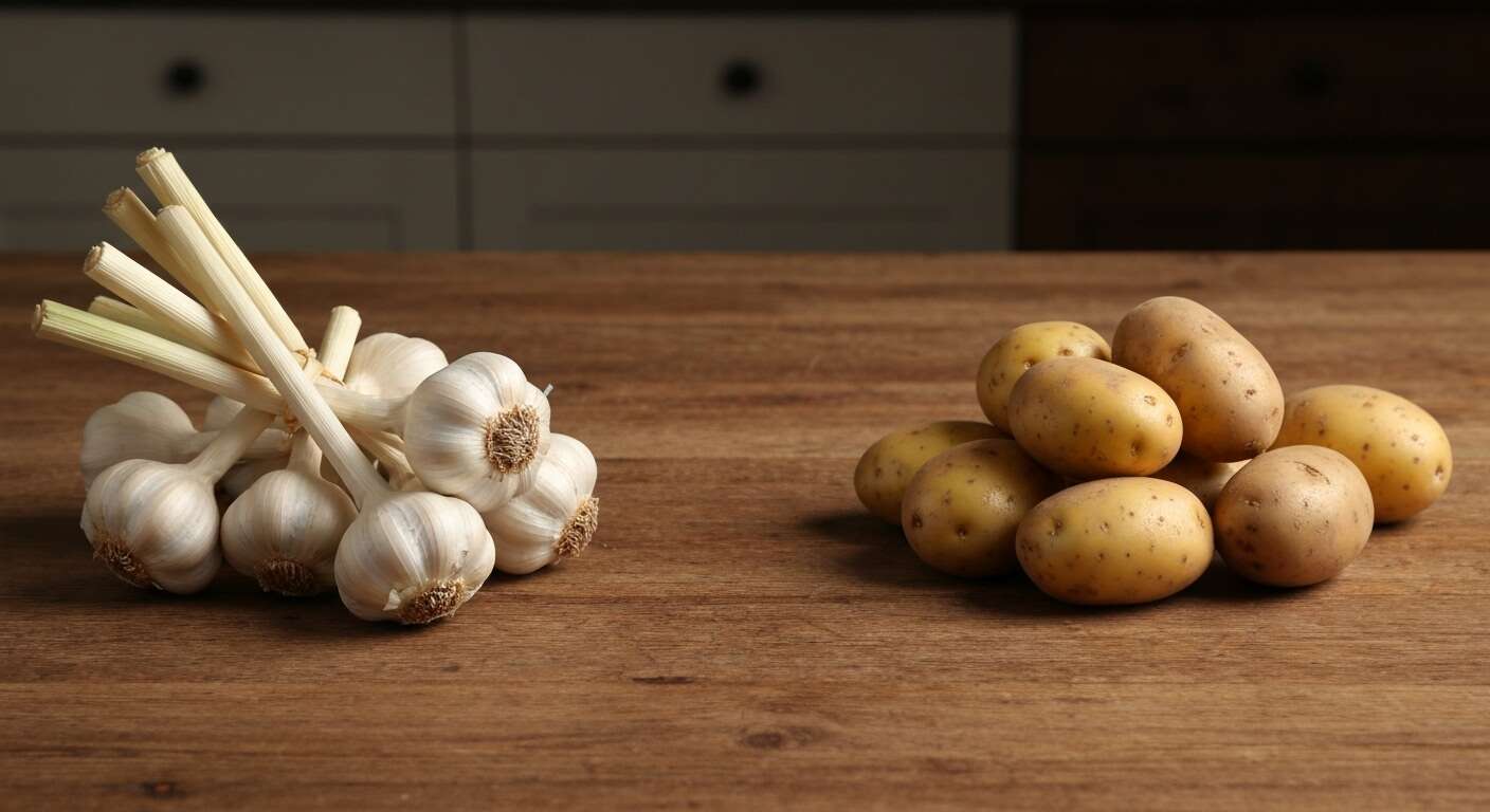 Savez-vous pourquoi il faut éviter de stocker l'ail et les pommes de terre ensemble ?