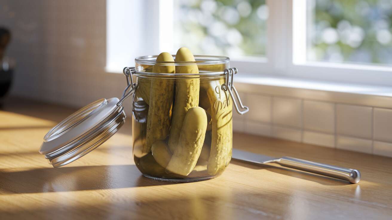 Savez-vous pourquoi on ne devrait jamais mettre de couteau en métal dans un pot de cornichons ?
