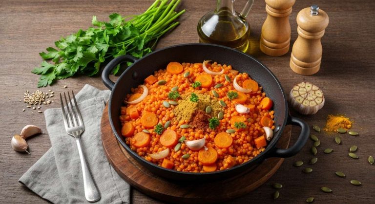 Poêlée de potimarron aux carottes et lentilles : recette d'automne savoureuse