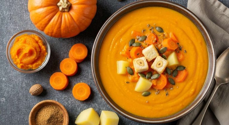Soupe citrouille, carotte et pomme de terre : recette réconfortante