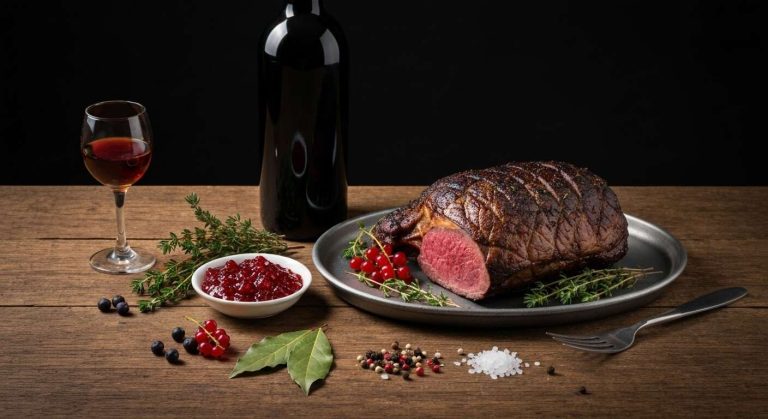 Rôti de chevreuil au four : recette festive et savoureuse
