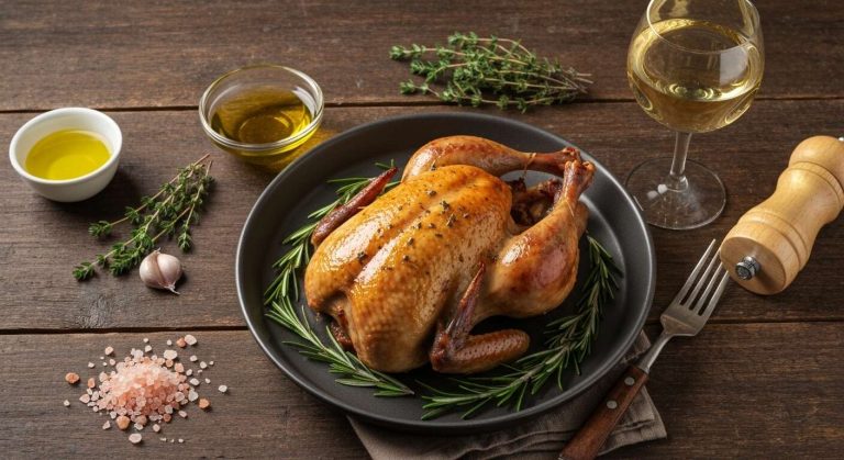 Pintade rôtie à l'ail : recette savoureuse et facile