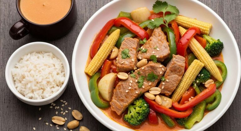 Sauté de porc aux légumes façon thaïlandaise