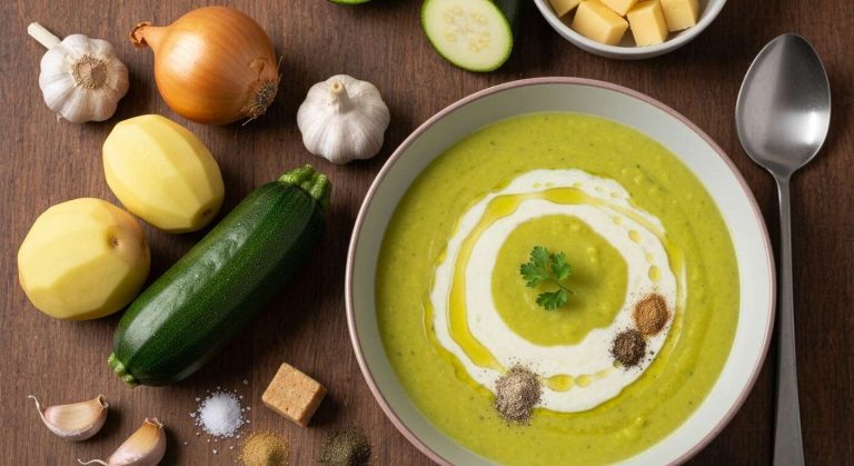 Soupe de courgettes, pommes de terre et Vache qui rit : recette gourmande