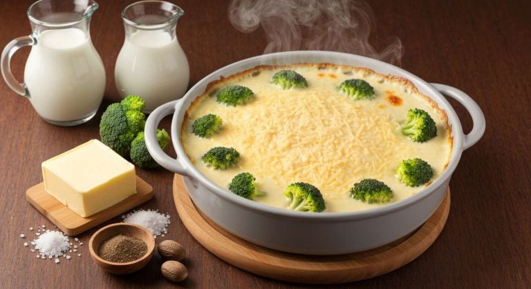 Recette de gratin de brocolis à la béchamel