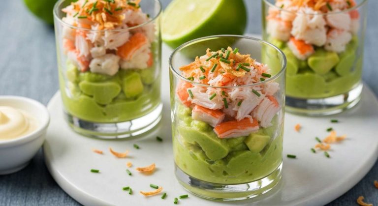 Verrines de Crabe à l'Avocat : recette Facile et Gourmande