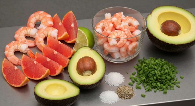 Verrines crevettes, avocat et pamplemousse rose : recette fraîche et savoureuse