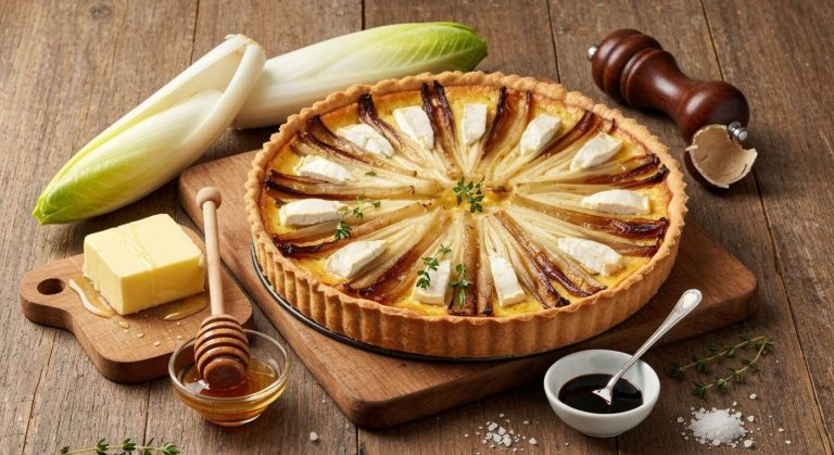Tarte tatin d'endives au chèvre : recette gourmande et facile