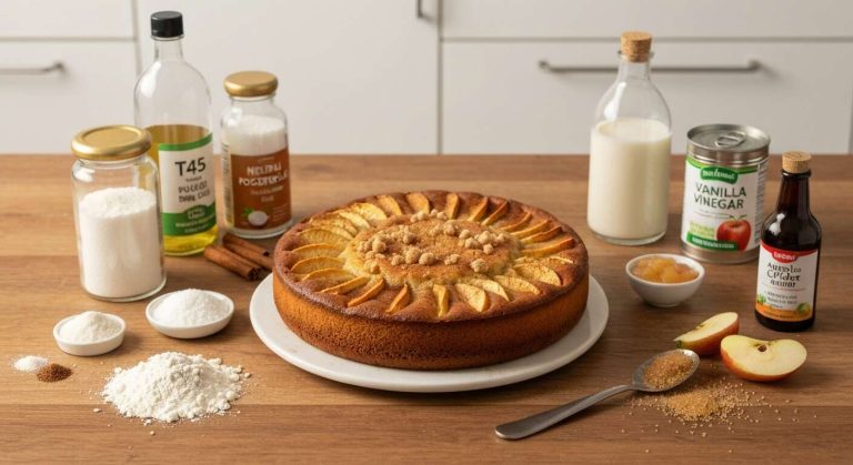 Gâteau aux pommes sans œufs : recette facile et savoureuse