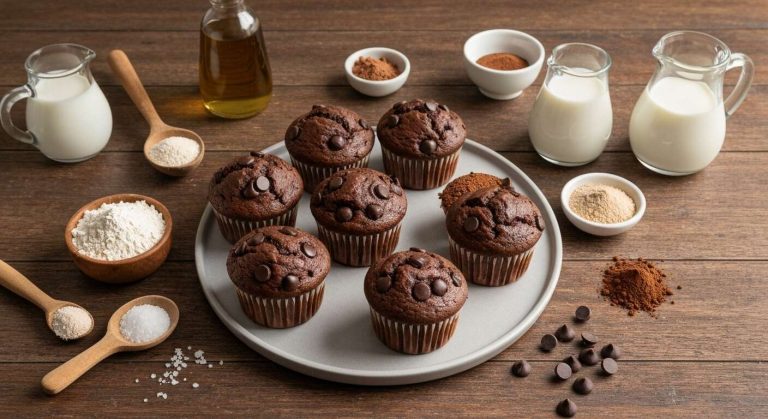 Muffins au chocolat sans oeufs : recette facile et gourmande