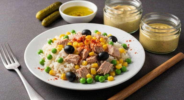 Riz mayonnaise au thon : recette facile et savoureuse