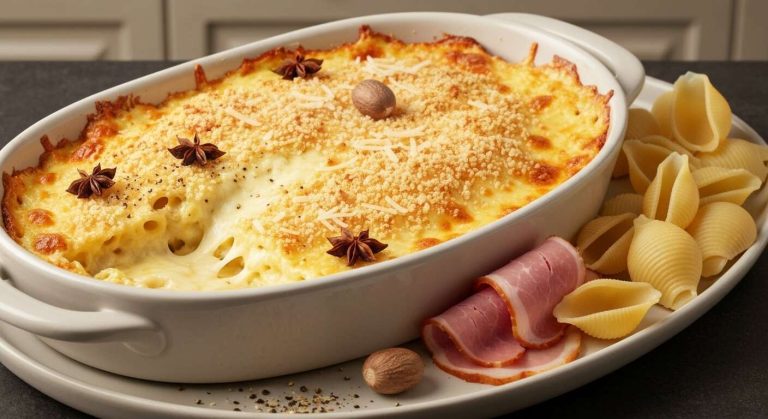 Gratin de pâtes au jambon selon Cyril Lignac : recette gourmande