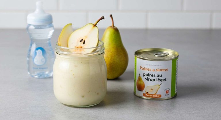 Recette de compote de poire pour bébé au Thermomix
