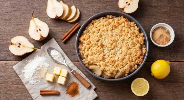 Crumble aux poires : recette gourmande et facile à réaliser