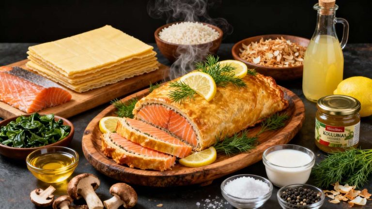 Recette facile du koulibiac de saumon