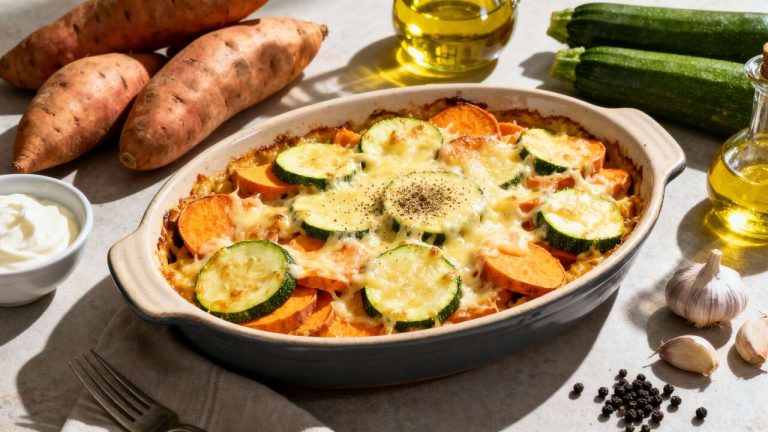 Gratin courgettes et patates douces : recette savoureuse et facile