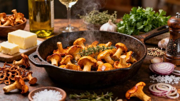 Poêlée de chanterelles au beurre : recette savoureuse