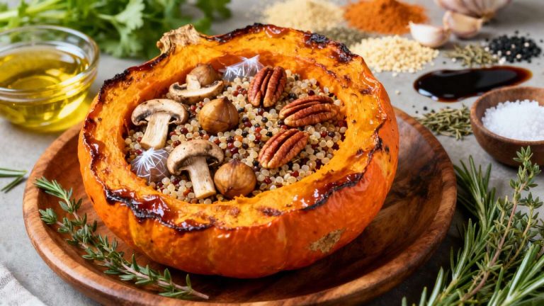 Potimarron farci végétarien : recette délicieuse et saine