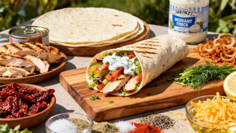 Recette Wraps au Poulet, sauce Ranch
