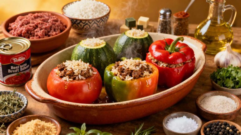 Légumes Farcis au Riz et Bœuf Maison : recette Savoureuse