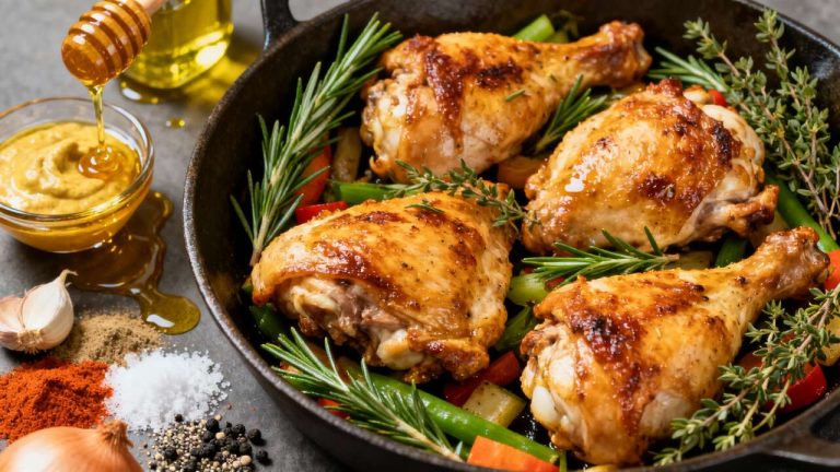 Cuisses de poulet au four : recette facile et savoureuse