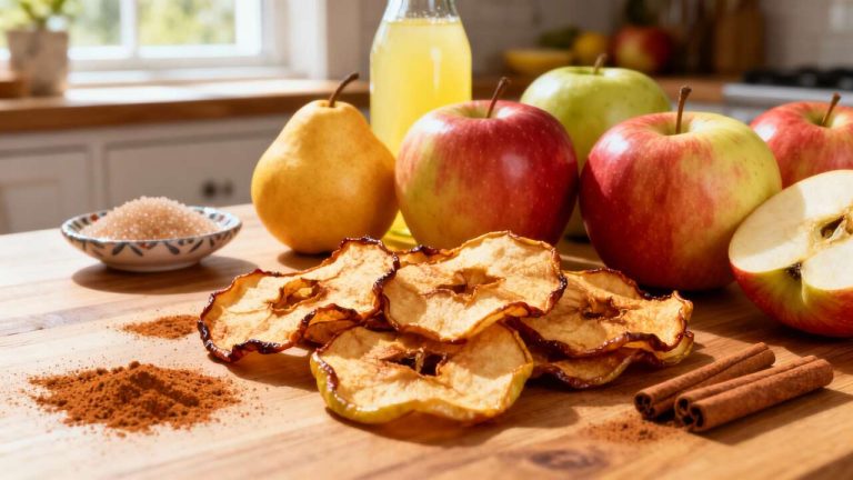 Pommes séchées au four : recette facile et délicieuse