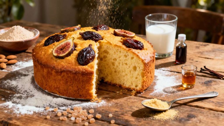 Gâteau moelleux aux figues : recette facile et savoureuse