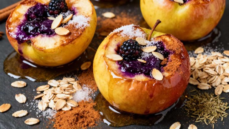 Pommes au four à la confiture de mûres : une recette gourmande