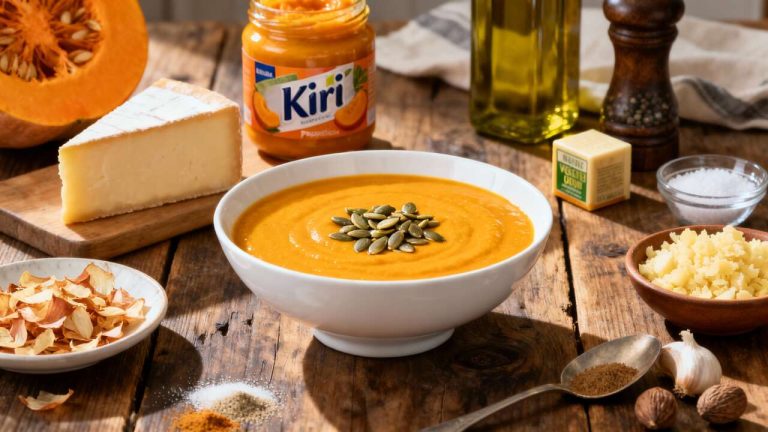 Soupe de potiron au Kiri : recette onctueuse et facile