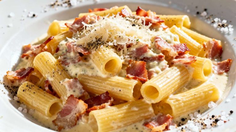 Pâtes à la carbonara au fromage blanc : une variante crémeuse et légère