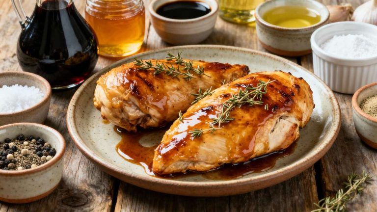 Blancs de Poulet : recette Sauce Miel et Balsamique