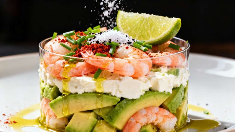 Verrine d'avocat, crevettes et St Môret : recette savoureuse et facile