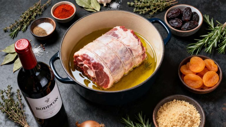 Recette d'épaule d'agneau roulée en cocotte