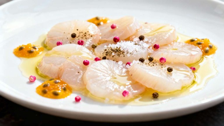 Carpaccio de Saint-Jacques aux fruits de la passion : recette savoureuse