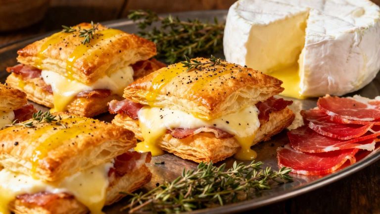 Feuilletés à la mozzarella et jambon cru : recette gourmande et facile