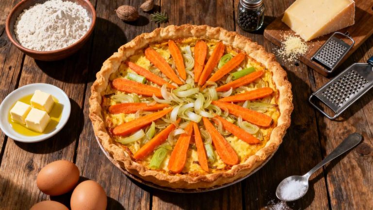 Tarte Salée aux Carottes et Poireaux : recette Délicieuse