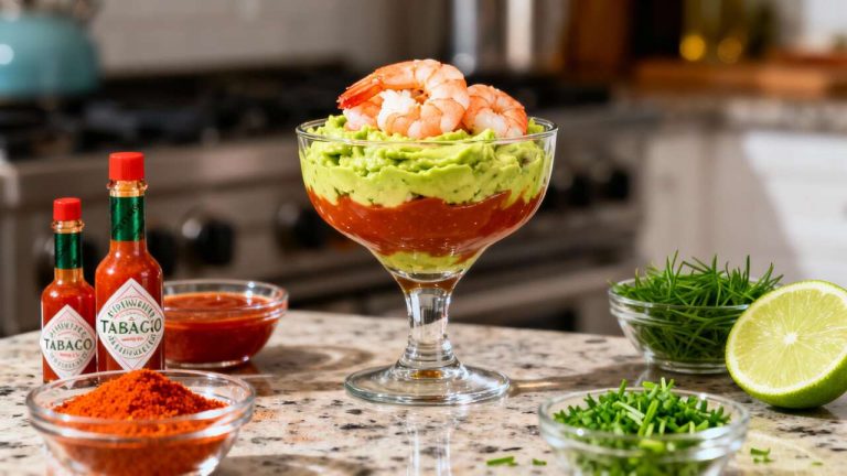 Verrine crevettes, avocat et sauce cocktail : recette savoureuse et facile