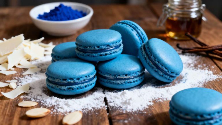 Recette de macarons bleus délicieux et faciles à préparer