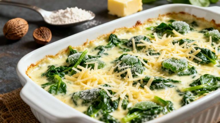 Épinards à la béchamel : recette facile et savoureuse