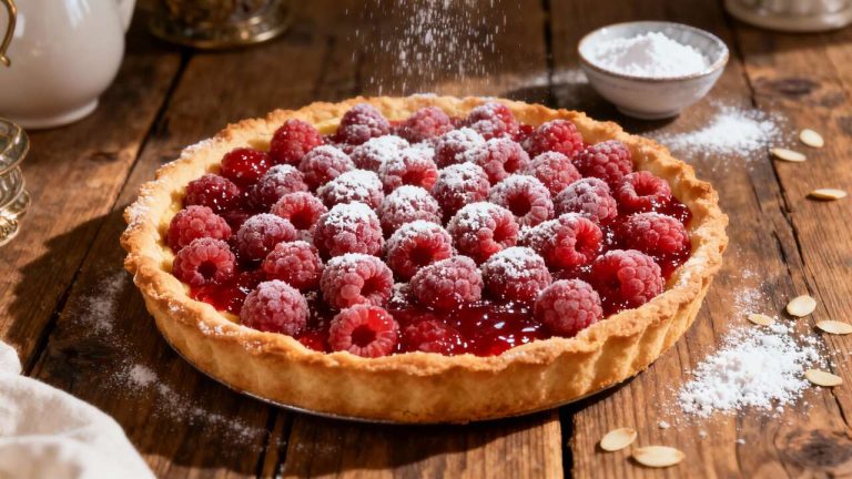 Recette de tarte aux framboises surgelées : délice facile et rapide