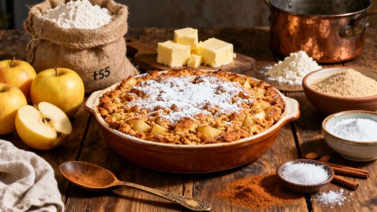 Crumble aux pommes de Cyril Lignac : recette gourmande et facile