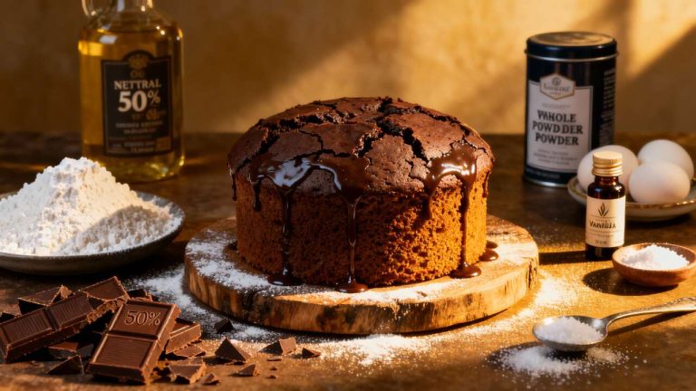 Gâteau au chocolat sans beurre avec huile : recette facile et savoureuse