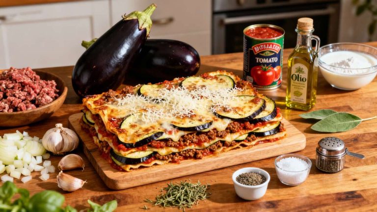 Lasagnes d'aubergines légères au boeuf : recette savoureuse et saine