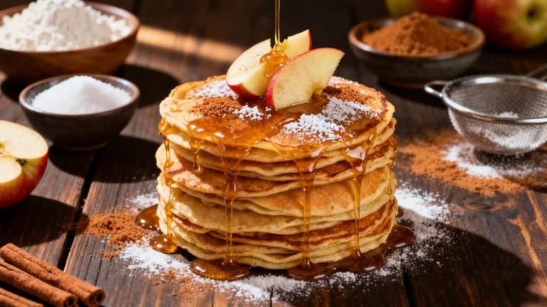 Crêpes épaisses aux pommes : recette facile et gourmande