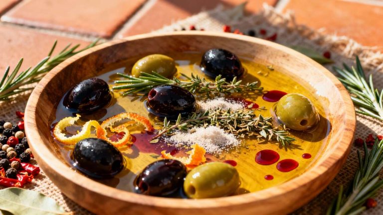Recette d'olives à la grecque : saveurs méditerranéennes